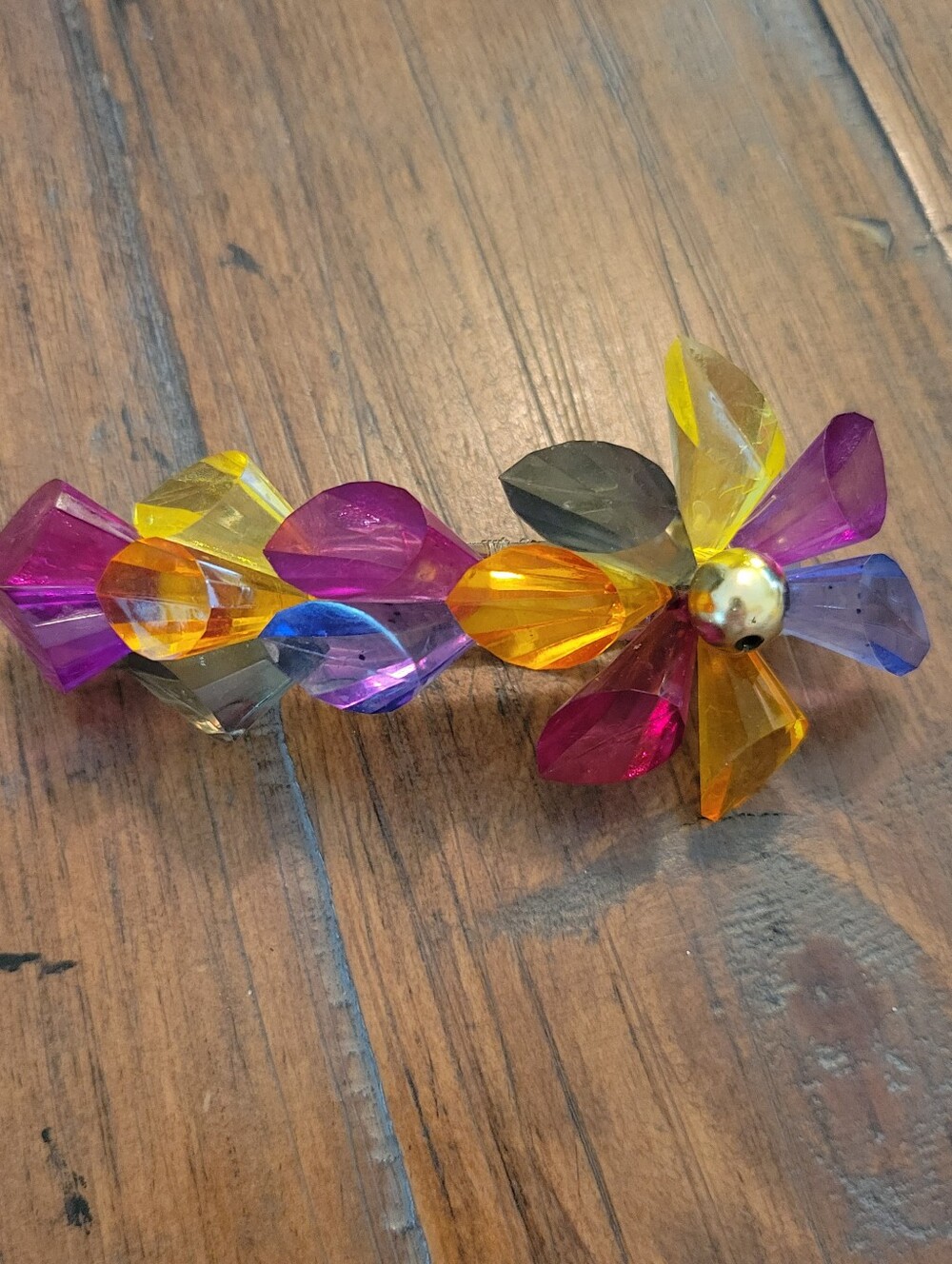 Womens's Vintage Colorful Lucite Hair Clip